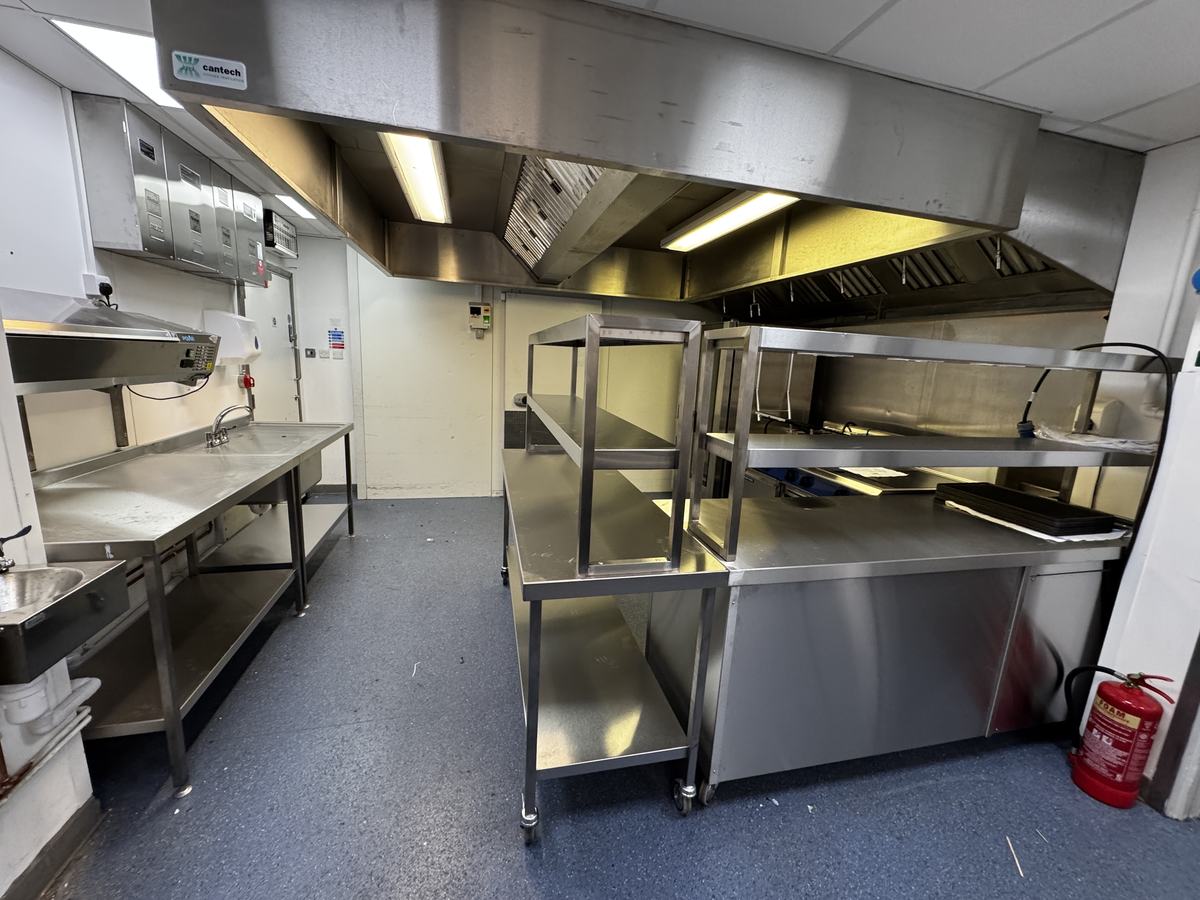 Atrium Kitchen — new extraction canopy system and stainless steel fabrication installed