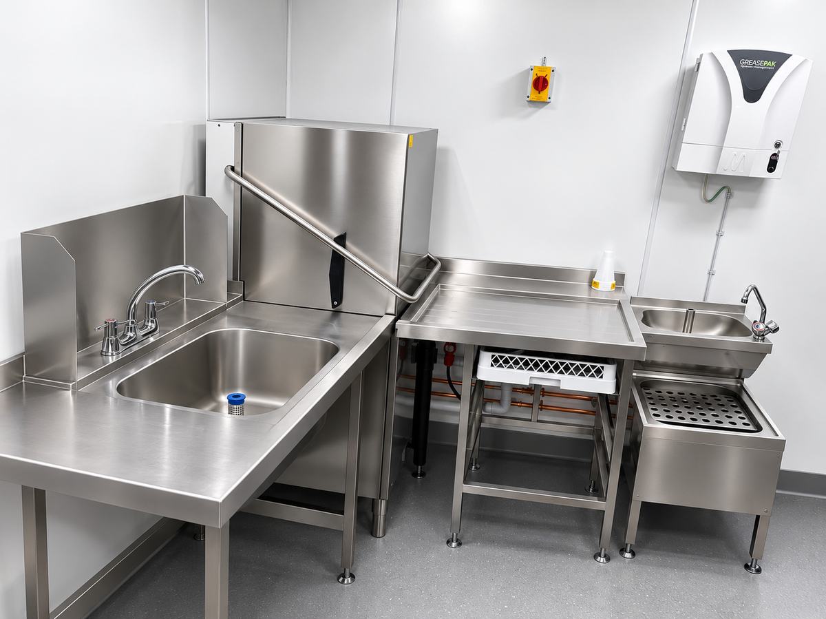 Heanor Gate Spencer Academy kitchen installation by Castle Catering Engineers