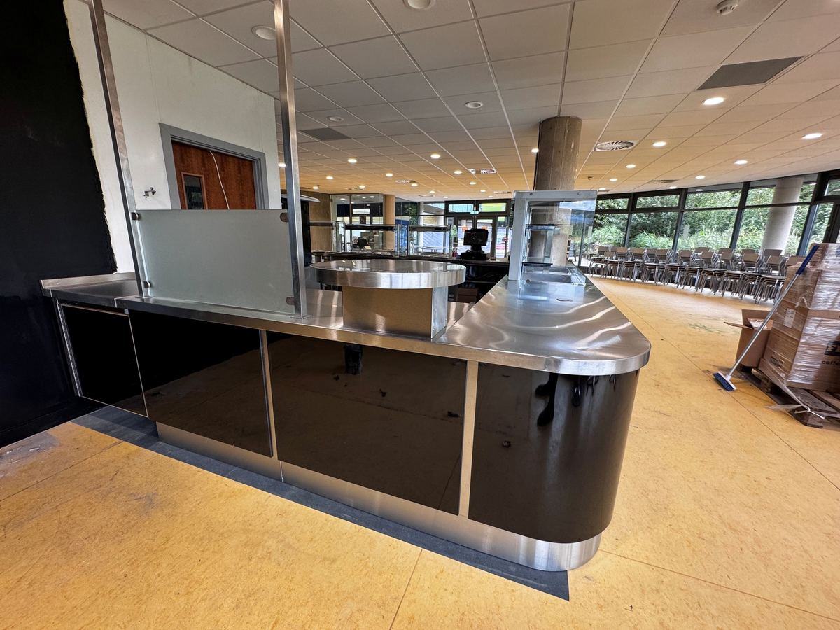 Nottingham College — opposite angle of completed new servery installation